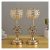 XIAOFANG Goldene Kristalleisen-Kerzenhalters Set für Weihnachten Kerzenständer für Weihnachts-Hochzeits-Partys Geschenk für Freunde - 2