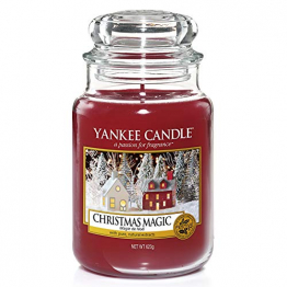 Yankee Candle Duftkerze im Glas (groß) | Christmas Magic | Brenndauer bis zu 150 Stunden - 1