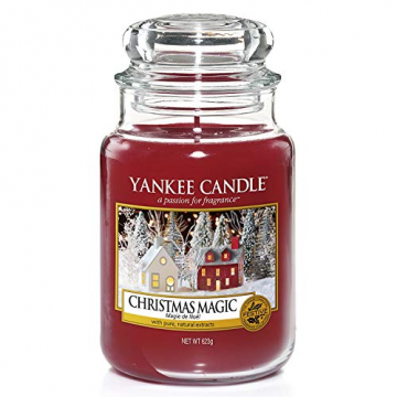 Yankee Candle Duftkerze im Glas (groß) | Christmas Magic | Brenndauer bis zu 150 Stunden - 1