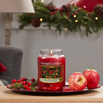 Yankee Candle Duftkerze im Glas (groß) | Red Apple Wreath | Brenndauer bis zu 150 Stunden - 3