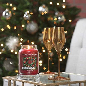 Yankee Candle Duftkerze im Glas (groß) | Red Apple Wreath | Brenndauer bis zu 150 Stunden - 4