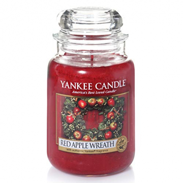 Yankee Candle Duftkerze im Glas (groß) | Red Apple Wreath | Brenndauer bis zu 150 Stunden - 1