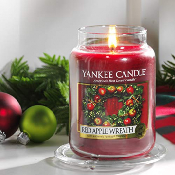 Yankee Candle Duftkerze im Glas (groß) | Red Apple Wreath | Brenndauer bis zu 150 Stunden - 6