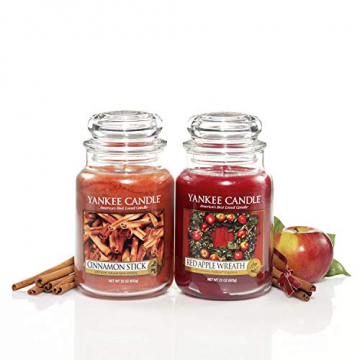 Yankee Candle Duftkerze im Glas (groß) | Red Apple Wreath | Brenndauer bis zu 150 Stunden - 7