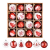 ZOOI Weihnachtskugeln Kunststoff Set, 16 Stücke 6CM Deko Weihnachten mit Aufhänger Christbaumkugeln Plastik Bruchsicher, Baumschmuck Weihnachten Weiße Weihnachtskugeln, Weihnachtskugeln Rot - 1