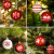 ZOOI Weihnachtskugeln Kunststoff Set, Deko Weihnachten, 16 Stücke 6CM Christbaumkugeln mit Aufhänger Plastik Bruchsicher, Baumschmuck Weihnachten Weihnachtskugeln Rot, Weiße Weihnachtskugeln - 4