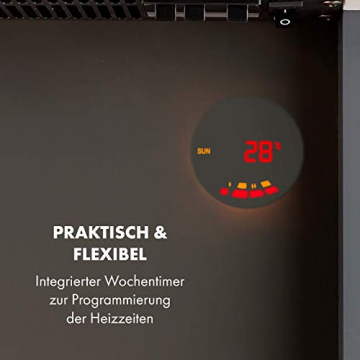 Klarstein Studio 1 Elektrischer Kamin Elektrokamin, 1000/2000W, LED-Flammenillusion, Fernbedienung, Thermostat: 10-30 °C, Wochentimer, Open Window Detection, Überhitzungsschutz, MDF-Gehäuse, antikweiß - 5