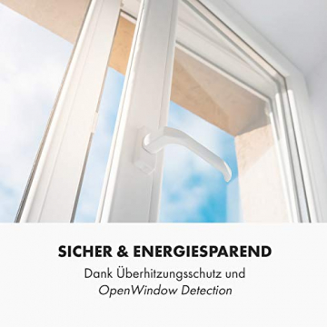 Klarstein Studio 1 Elektrischer Kamin Elektrokamin, 1000/2000W, LED-Flammenillusion, Fernbedienung, Thermostat: 10-30 °C, Wochentimer, Open Window Detection, Überhitzungsschutz, MDF-Gehäuse, antikweiß - 6