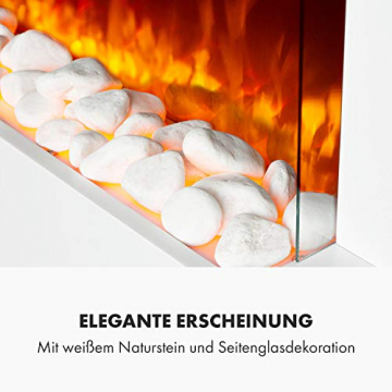 Klarstein Studio 1 Elektrischer Kamin Elektrokamin, 1000/2000W, LED-Flammenillusion, Fernbedienung, Thermostat: 10-30 °C, Wochentimer, Open Window Detection, Überhitzungsschutz, MDF-Gehäuse, antikweiß - 8