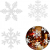 156 Weihnachten Fensterbilder, Schneeflocken Fensterdeko für Fensterscheiben, Wiederverwendbar Statisch Haftend PVC Aufkleber für Fenster Vitrine Türen Schaufenster Winter Schneeflocken Weihnachtsdeko - 4