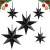 Faltstern Weihnachten,5 Stück 7 Zacken Schwarz Papier Stern, 3 Stück Durchmesser 25 cm, 2 Stück Durchmesser 40 cm,Hänge-Deko aus Papier,Papierstern Dekoration für Fenster, Advent, Weihnachtsbaum - 1