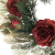 OF Türkranz, Weihnachtskranz mit 50 warmweißen LED Lichterkette und Timer - Batteriebetrieben - Adventskranz (Rote Rosen) - 2