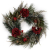 OF Türkranz, Weihnachtskranz mit 50 warmweißen LED Lichterkette und Timer - Batteriebetrieben - Adventskranz (Rote Rosen) - 3
