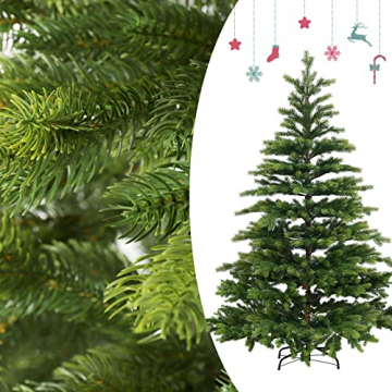 SALCAR Weihnachtsbaum Künstlich 180cm mit 537 Spitzen, Tannenbaum künstlich mit Christbaum Ständer und Schnellaufbau Klapp-Schirmsystem, Naturgetreu - 3