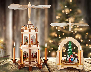 Brubaker 20er Pack Baumkerzen 10% Bienenwachs Weihnachtskerzen Pyramidenkerzen Christbaumkerzen Honig-Gelb - 5