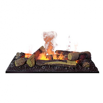 GLOW FIRE Beethoven Elektrokamin Opti Myst 3D Wasserdampf Feuer Opti-myst Cassette 600, elektrischer Raumteiler Standkamin mit Fernbedienung | Regelbarer Flammeneffekt, 60 cm, Weiß - 8