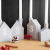 Heitmann Deco Advents-Kerzenhalter - Häuschen - 4er Set - Keramik - zum Hinstellen - Weihnachtsdeko - grau,weiß - ca. 16,5 x 11 x 6,5 cm - 3