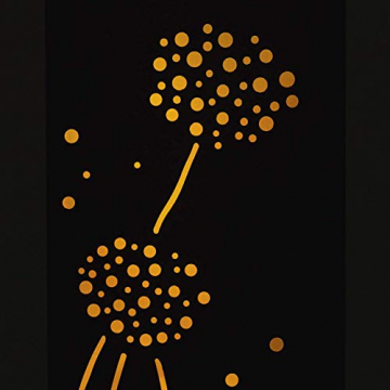 Hoberg LED Pflanzsäule Pusteblumen-Design in Rost-Optik | Abnehmbare Pflanzschale (Ø 34cm) In- und Outdoor geeignet | Integrierte Beleuchtung, 6h Timer, kabellos [19 x 19 x 72 cm] - 9