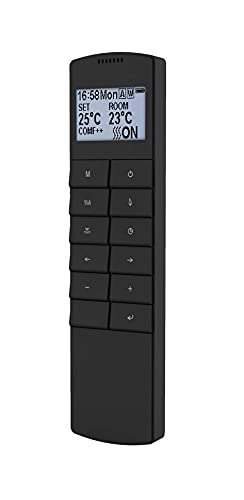 RICHEN Alva Elektrokamin - Elektrischer Wandkamin mit Heizung 1000/2000 W, realistischer 3D-Flammeneffekt, LED-Beleuchtung, Fernbedienung programmierbar, Timer, Thermostat - Betongrau - 8