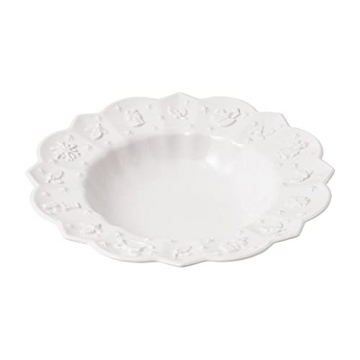 Villeroy und Boch - Toy's Delight Royal Classic Teller, tiefer Speiseteller mit Reliefmuster, Premium Porzellan, spülmaschinenfest, 24 cm, weiß - 2