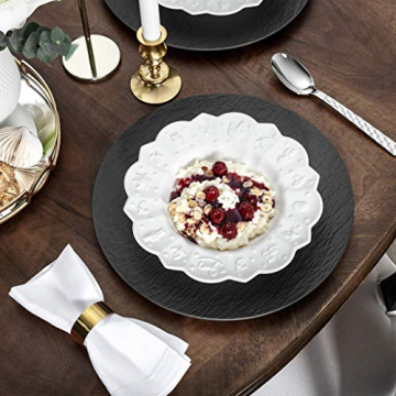 Villeroy und Boch - Toy's Delight Royal Classic Teller, tiefer Speiseteller mit Reliefmuster, Premium Porzellan, spülmaschinenfest, 24 cm, weiß - 5