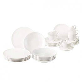 Vivo by Villeroy & Boch Group - New Fresh Basic Kombiset, 30-teilig, Premium Porzellan, spülmaschinen-, mikrowellengeeignet, weiß - 1