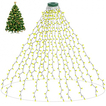 aneeway LED Lichterkette Warmwei, Weihnachtsbeleuchtung mit 8 Leuchtmodi, 400 LEDs Weihnachtsbaum Lichterketten mit Timerfunktion Ausgestattet, für Partys, Weihnachten, Deko, Hochzeit - 1