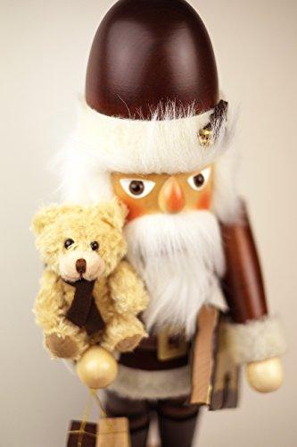Christian Ulbricht Erzgebirge Nussknacker Weihnachtsmann mit Teddy nat - 6