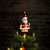 com-four® Weihnachtsbaumspitze glänzend - Christbaumspitze aus echtem Glas für Weihnachten - Tannenbaumspitze mit Weihnachtsmann, 28 cm (rot) - 2