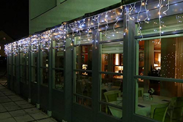 GARTENPIRAT Eisregen Lichterkette 12 m mit 480 LED--Mix Weihnachtsbeleuchtung warmweiß/kaltweiß außen - 7