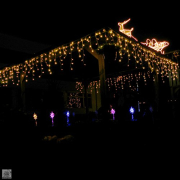 GARTENPIRAT Eisregen Lichterkette 6 m mit 240 LED Weihnachtsbeleuchtung warmweiß außen - 2