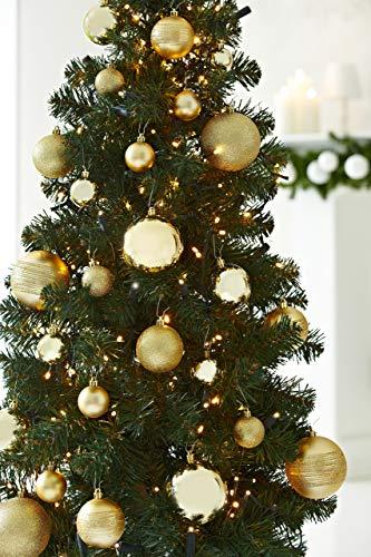 HEITMANN DECO 26er Set Christbaumkugeln 4/6/8 cm Weihnachtsdeko - Weihnachtsschmuck zum Aufhängen in verschiedenen Größen - Kunststoffkugeln Gold - 3