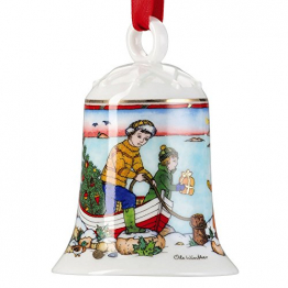 Hutschenreuther Porzellanglocke Weihnachtsglocke Glocke 2015 (Höhe ca. 7cm) - 1