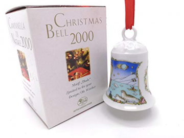 Hutschenreuther Weihnachtsglocke 2000, Anhänger, Porzellanglocke, Baumschmuck, Baumanhänger, Weihnachten - 3