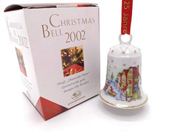 Hutschenreuther Weihnachtsglocke 2002, Porzellanglocke, Weihnachten, Baumanhänger, Baumschmuck, Anhänger - 3