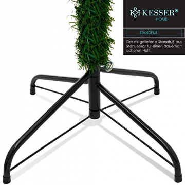 KESSER® Weihnachtsbaum künstlich PE 180cm mit 780 Spitzen , Tannenbaum künstlich Edeltanne Schnellaufbau inkl. Christbaum-Ständer, Weihnachtsdeko – PE grün 1,8m Tanne Weihnachten - 4