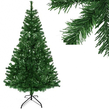 KESSER® Weihnachtsbaum künstlich PE 180cm mit 780 Spitzen , Tannenbaum künstlich Edeltanne Schnellaufbau inkl. Christbaum-Ständer, Weihnachtsdeko – PE grün 1,8m Tanne Weihnachten - 1