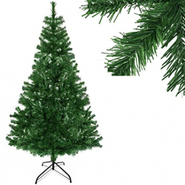 KESSER® Weihnachtsbaum künstlich PE 210cm mit 1246 Spitzen , Tannenbaum künstlich Edeltanne Schnellaufbau inkl. Christbaum-Ständer, Weihnachtsdeko – PE grün 2,1m Tanne Weihnachten - 1