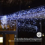 LED Lichterkette Eisregen, AKASUKI 7.5M 200 LED Lichtervorhang mit 8 Beleuchtungsmodi, Eiszapfen Lichterkette Innen und Außen, Strombetrieben für Party, Hochzeit, Balkon, Garten Deko, Kaltweiß - 3