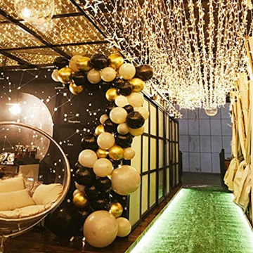 LED Lichtervorhang Aussen,10m 432 LED Lichterkette außen Innen Lichterkette Eisregen IP44 Wasserdicht,8 modi Lichtervorhang strom für Zimmer Traufe Treppe Geländer Balkon Hochzeit Weihnachten Party - 5