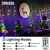 Lichterkette Eisregen Außen, 10M 396 LED Erweiterbar Eiszapfen Lichtervorhang Weihnachtsbeleuchtung mit 8 Beleuchtungsmodi und Timer, Wasserdicht Bunt Lichterkette mit Fernbedienung für Party, Balkon - 3