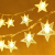 Lichterkette mit Stecker 10m 100LED Strombetrieben Stern Lichterkette mit Fernbedienung Wasserdichte Beleuchtung Innen Außen 8 Modi Lichterkette Party Weihnachten Halloween Hochzeit Dekor (Warmweiß) - 1