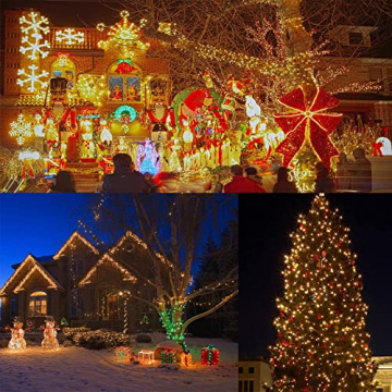 Moxled LED Lichterkette Warmweiß, 15M 100 LED Lichterkette Weihnachtsbaum mit Fernbedienung, Timer, Erweiterbar 8 Modi Weihnachtsbeleuchtung Außen/Innen für Garten, Balkon, Party, Weihnachten Deko - 4