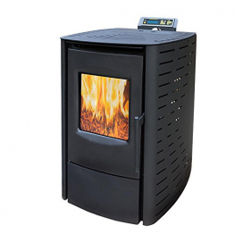 Nemaxx P6 Pelletofen Pelletkamin Pelletkaminofen 6 kW Kaminofen Heizofen Pellet Ofen Kamin Pelletheizung Heizung - schwarz - WiFi-Ready - 1