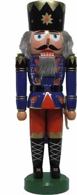 Nussknacker König blau 40cm NEU Nußknacker Holz Figur Erzgebirge - 1