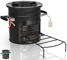 OSTOVE Raketenofen - Der innovative Holzofen ideal für Camping und Kochen im Freien (ALL-BLACK) - 1