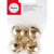 Rayher Metallglöckchen, kugelförmig, 29 mm ø, gold, Beutel 4 Stück, Schellen, Weihnachtsglöckchen, 2503406 - 2