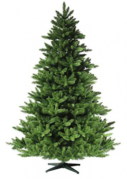 RS Trade HXT 19001 künstlicher Weihnachtsbaum 180 cm (Ø ca. 132 cm) mit 1422 Spitzen und Schnellaufbau Klapp-Schirmsystem, schwer entflammbar, unechter Tannenbaum inkl. Metall Christbaum Ständer - 1