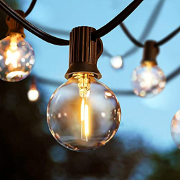 Svater Lichterkette Außen,7.6m 23 Glühbirnen LED G40 Glas Bulbs Garten Lichterkette Terrasse außerhalb,IP44 Wasserdichte Retro Beleuchtung für Innen/Außen Lichterketten,Party,Hochzeit,Weihnachten - 1