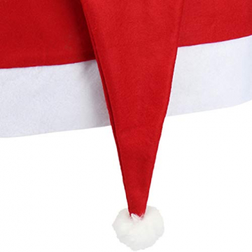 com-four® 4X Premium Stuhlhussen Abdeckung Weihnachtsmütze, Dekoration zum Überziehen auf den Stuhl für Weihnachten - 4